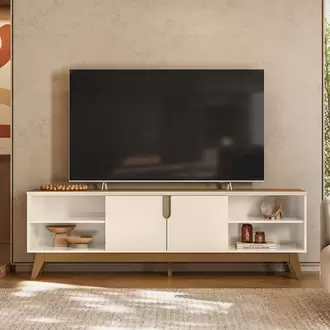 Centro de TV Campinas | Mesa importada | Estilo Modern Living