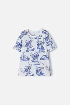 Camiseta de Stitch multicolor manga corta para niña