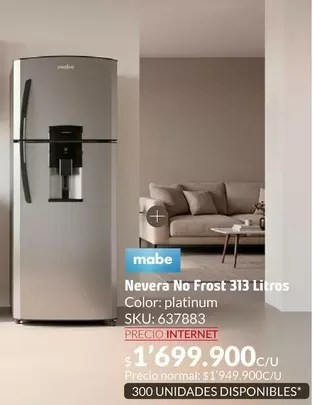 Mabe - Nevera No Frost 313 Litros 