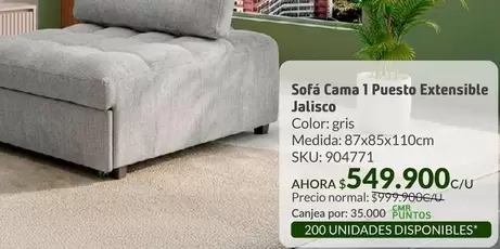 HC - Sofá Cama 1 Puesto Extensible Jalisco