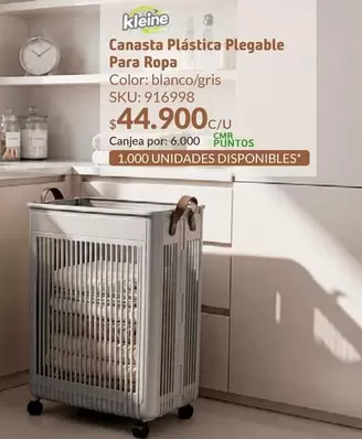 Kleine - Canasta Plástica Plegable Para Ropa