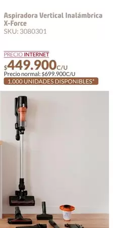 Aspiradora Vertical Inalámbrica X-Force