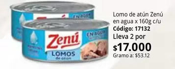 Zenú - Lomo de atún en agua