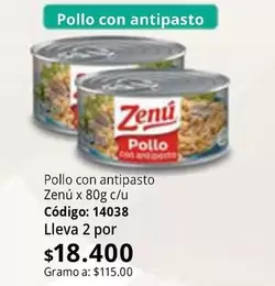 Zenú - Pollo con antipasto