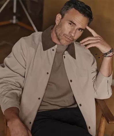 Camiseta de Tejido Acanalado para Hombre