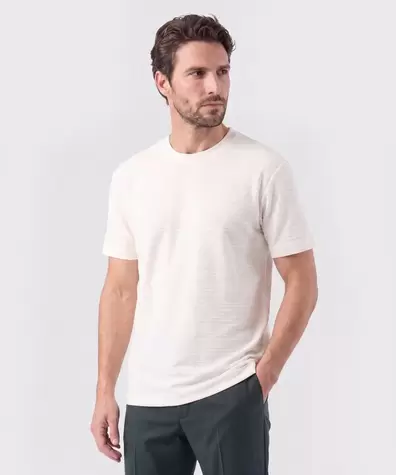 Camiseta Texturizada Cuello Redondo Hombre