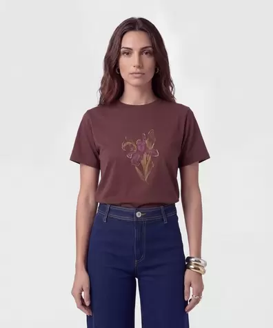 Camiseta Cuello Redondo Clásica Para Mujer