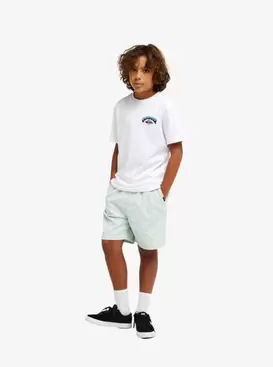 Palm Horizon Camiseta de manga corta Blanco Chicos 8-16