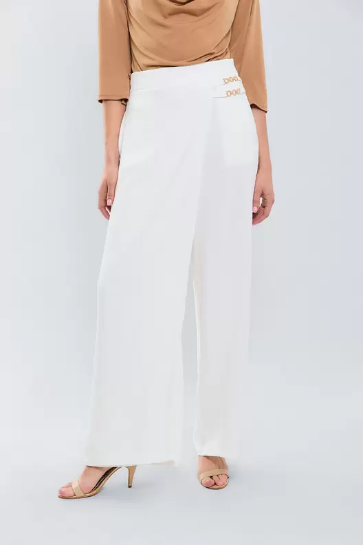 Pantalon pareo c/herrajes later - Natural