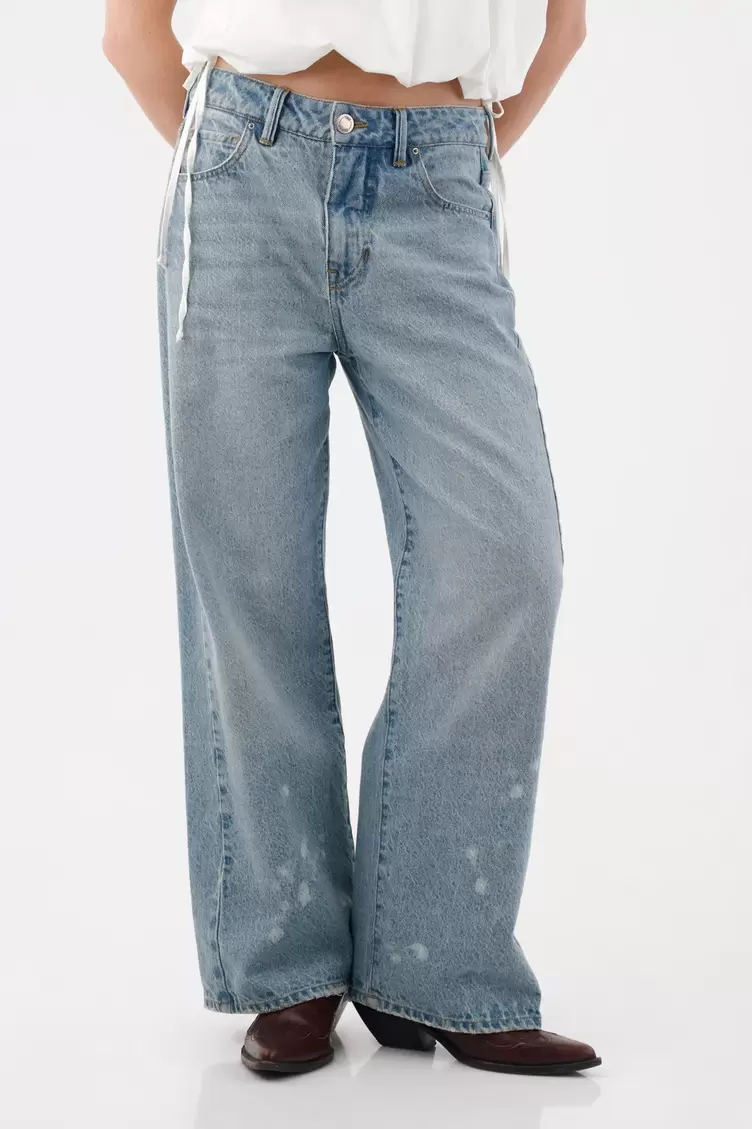 Jean Wide Leg con efecto en bota para mujer