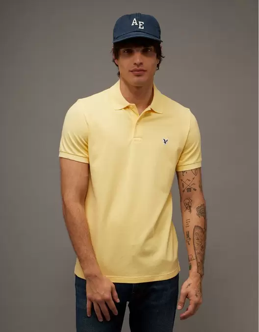 Camiseta Tipo Polo Slim Fit Ae