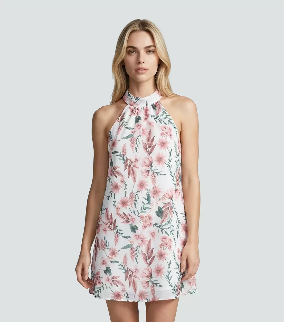 Vestido Corto Para Mujer Tipo Halter Sublimado Ruth Derek