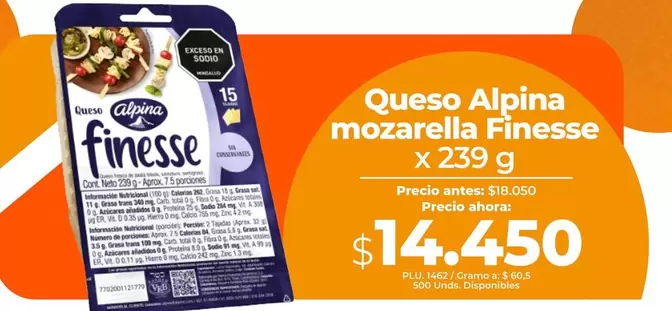 Alpina - Queso Mozarella Finesse