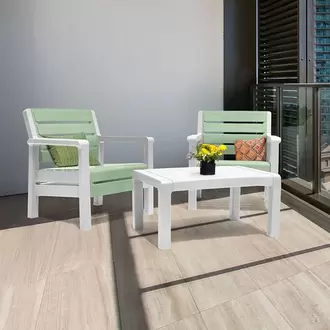 Combo Balcón, 2 sillones,1 Mesa De Centro
