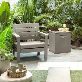 Combo Balcón, 1 Sillón,1 Baúl De 100 Litros