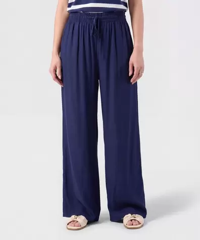 Pantalón De Bota Ancha Con Cordón Para Mujer