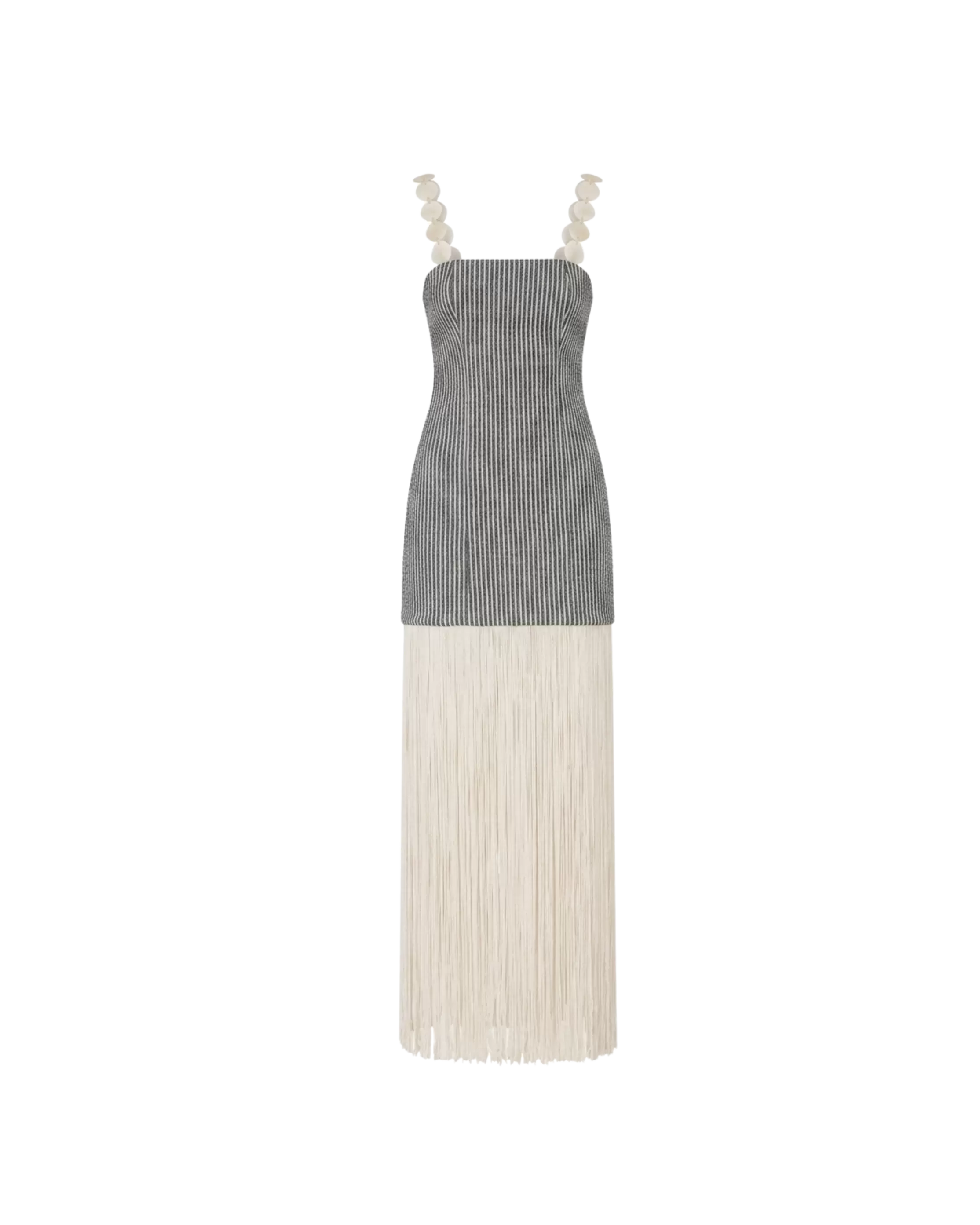 ELENA DRESS GREEN STRIPES