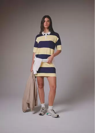 Vestido estampado a rayas