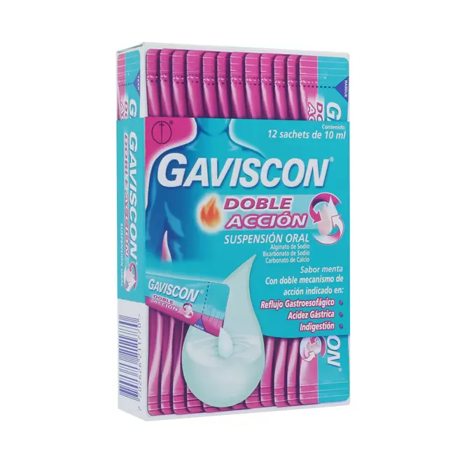 Gaviscon Doble Acción Suspensión 10 mL 12 Unidades
