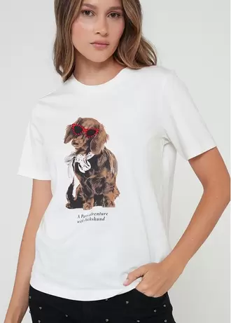 Camiseta básica estampada