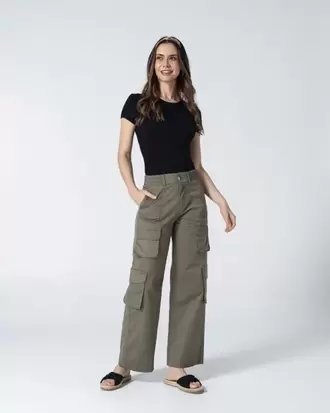 Pantalon Dril Wide Leg Stradx