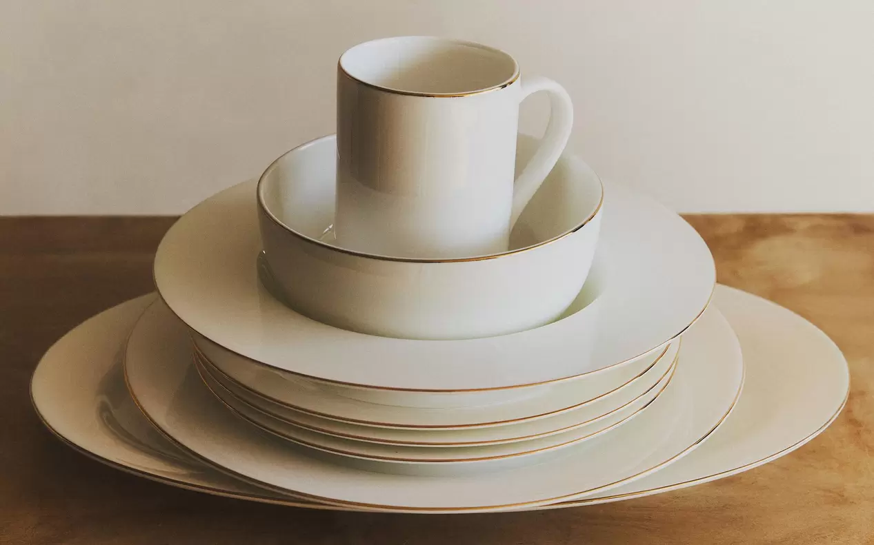 VAJILLA BONE CHINA FILO