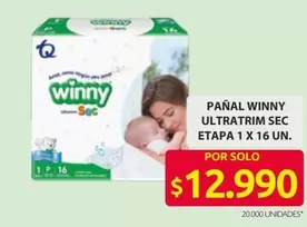 Winny - PAÑAL ULTRATRIM SEC ETAPA 1 X 16 UN.