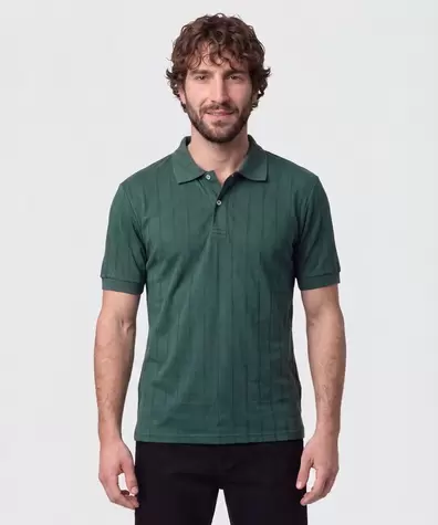Polo Con Relieve Vertical Para Hombre