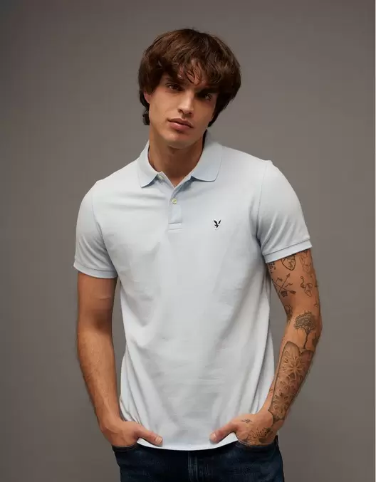 Camiseta Tipo Polo Slim Fit Ae