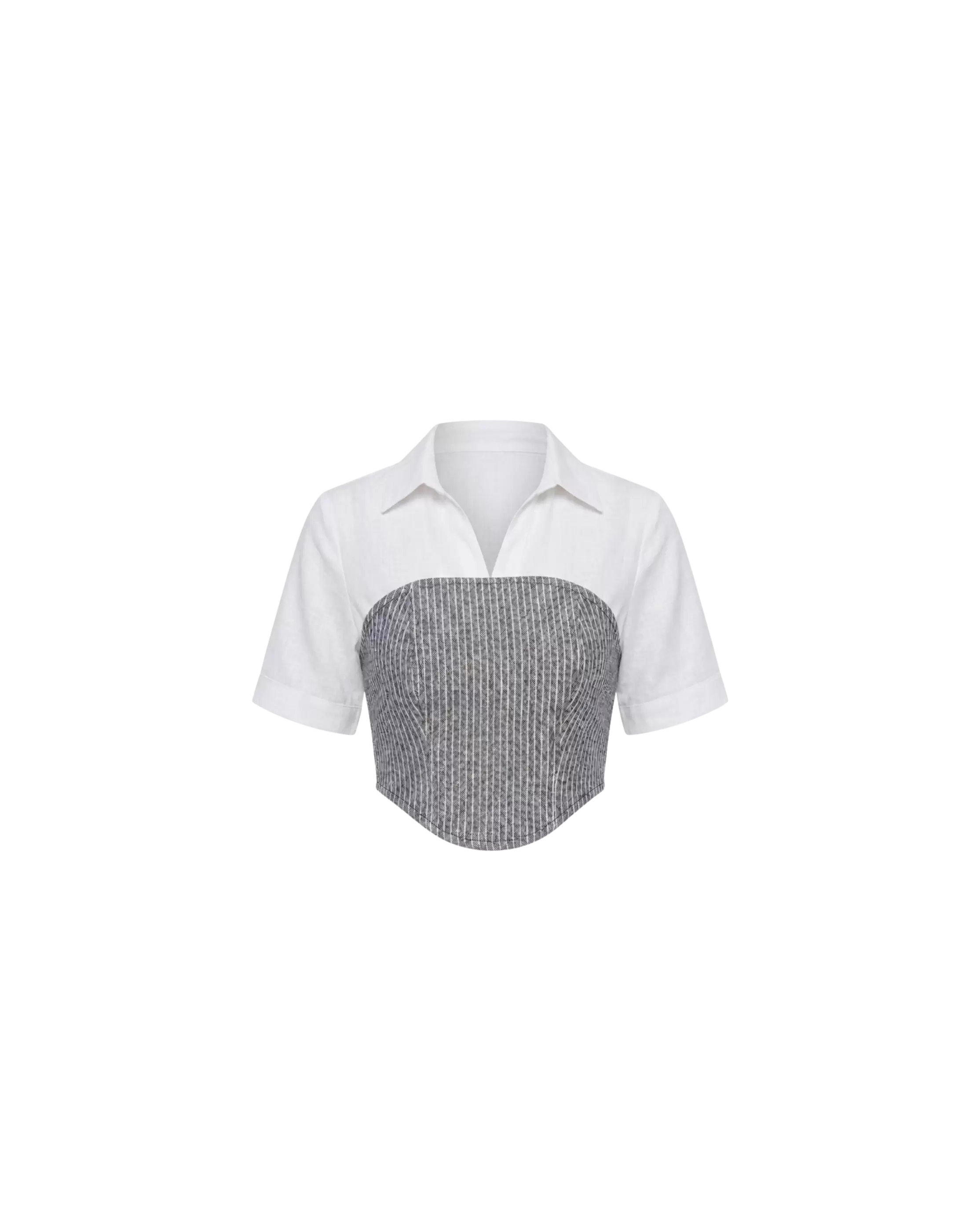SEFINA TOP GREEN STRIPES