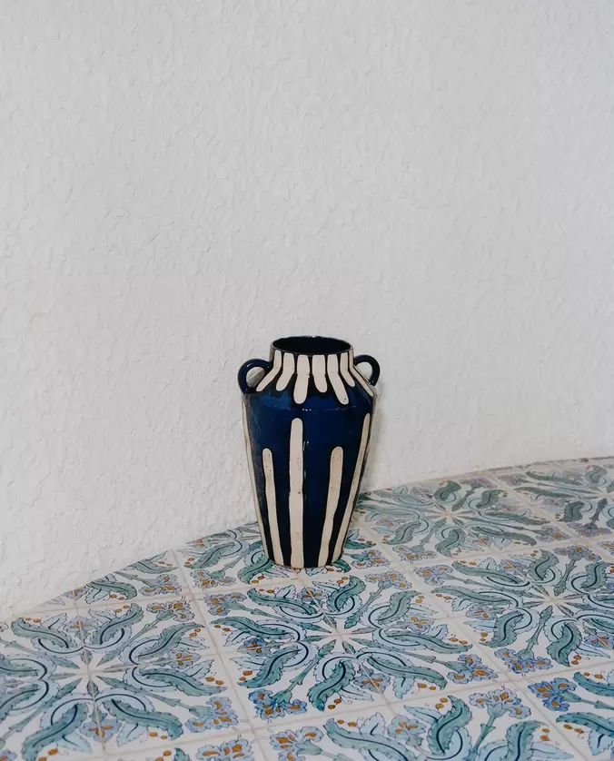 JARRÓN DECORATIVO CERÁMICA ALTO