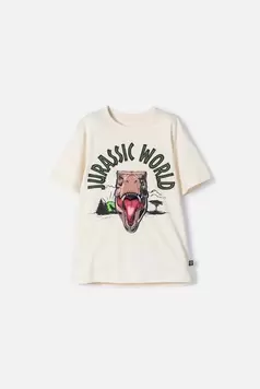 Camiseta de Jurassic World avellana manga corta para niño