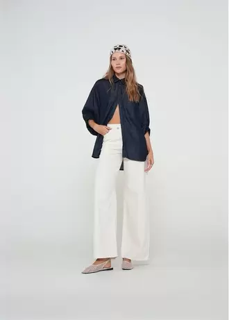 Camisa oversiza tipo denim