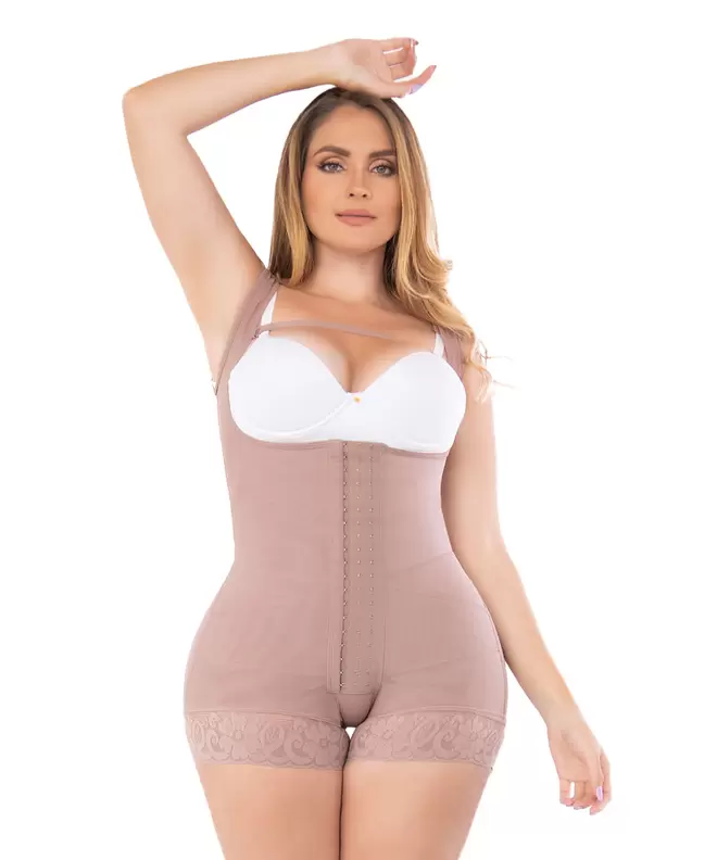 Faja corrector de postura de alta compresión con refuerzo abdominal
