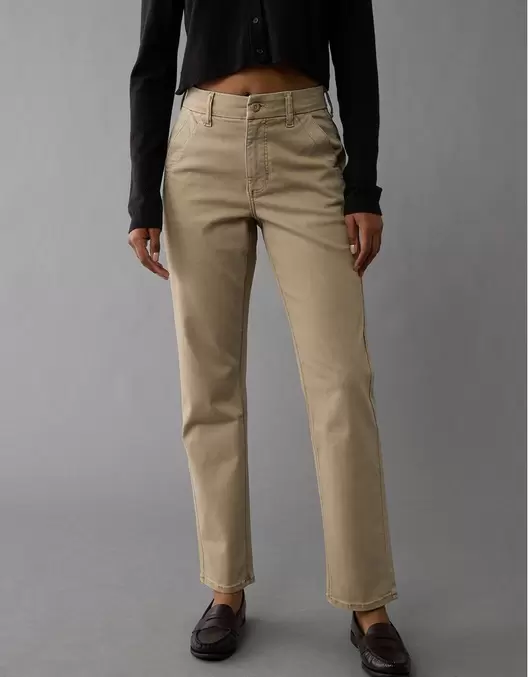 Pantalón Straight de Tiro Alto para Mujer