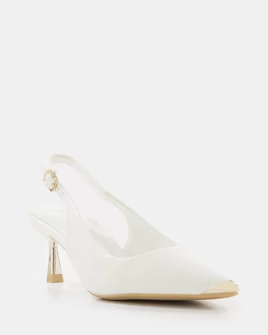 Tacón slingback clásico - 20856 - BLANCO
