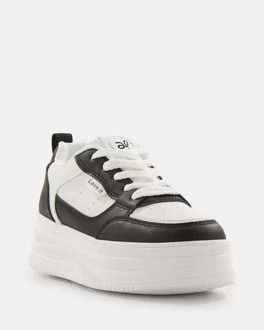 Sneakers plataforma - 20854 - BLANCO X NEGRO