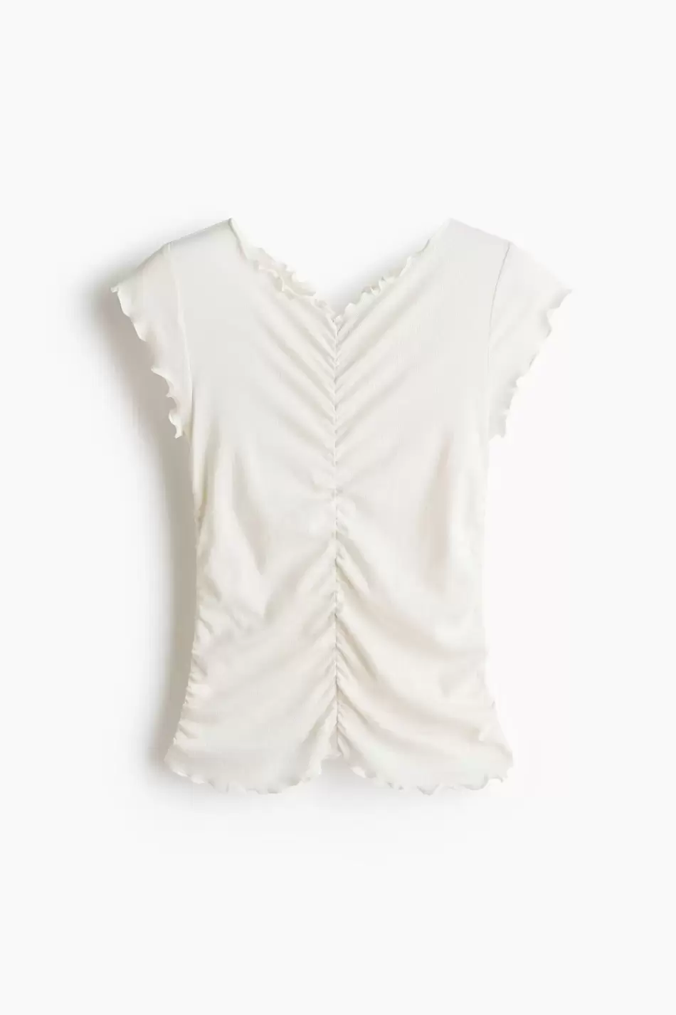 Blusa drapeada en algodón