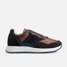 Tenis gino de cuero para hombre - Café