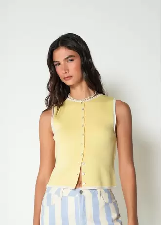 Camiseta tejida manga sisa