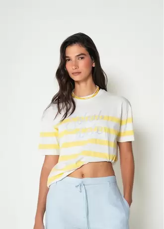 Camiseta manga corta a rayas