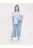 Jeans Culotte Tono Claro Para Mujer Azul
