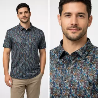 Camisa Barranquilla Selva (azul)