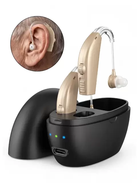 Audifono Inalambrico Recargable con Reduccion de Ruido Automatica