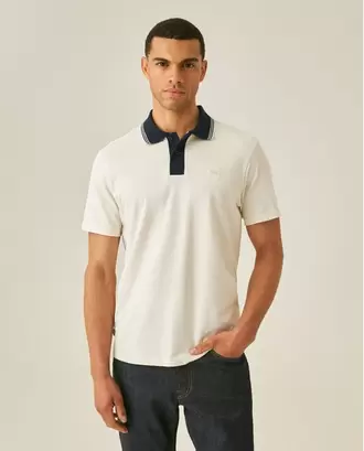 Camisa Polo de Hombre Slim Fit Estilo Preppy con Pato de Colores Bordado en Mezcla de Algodón
