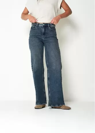 Jean wide leg tiro alto
