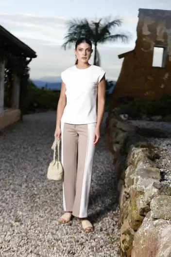 Blusa acanalada unicolor margarita di marco