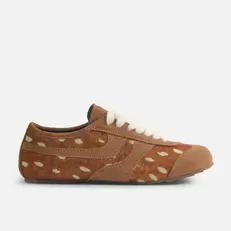 Tenis gardena de cuero para mujer - Cafe