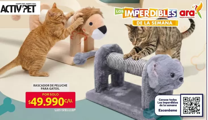 Happy - RASCADOR DE PELUCHE PARA GATOS