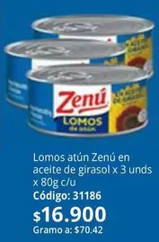 Zenú - Lomos atún en aceite de girasol